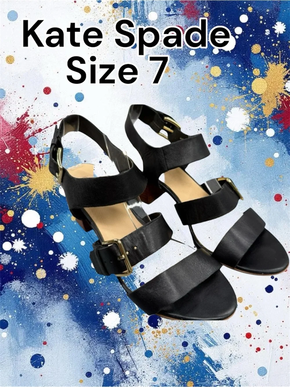 Kate Spade New York Black Strappy Sandal